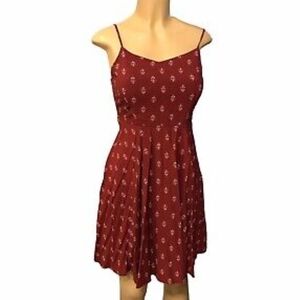 Old Navy Red Pleated Sundress Sleeveless
